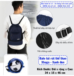 BALO DÂY RÚT THỂ THAO XBAGS WISDOM XB 6005 - GỌN NHẸ, ĐA NĂNG, ĐẦY CÁ TÍNH BALO DÂY RÚT THỂ THAO XBAGS WISDOM XB 6005 - GỌN NHẸ, ĐA NĂNG, ĐẦY CÁ TÍNH